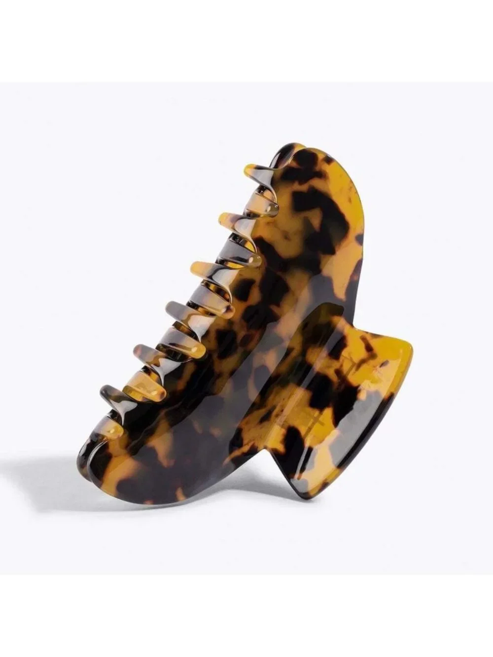 2PCS Large Tortoise Hair Claw Clips - Stylish Leopard Print Barrettes for Women